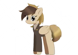 Size: 960x678 | Tagged: safe, artist:iix_frank, artist:spinostud, derpibooru import, oc, oc:coffe, unofficial characters only, pegasus, pony, clothes, simple background, solo, transparent background