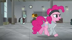 Size: 1920x1080 | Tagged: cheese sandwich, derpibooru import, pinkie pie, safe, sans smirk, screencap, the last laugh