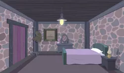 Size: 1477x879 | Tagged: artist:culu-bluebeaver, bed, bedroom, comic:the newcomer, derpibooru import, door, equal town, lamp, mirror, oil lamp, our town, picture, room, safe, season 5, starlight's room