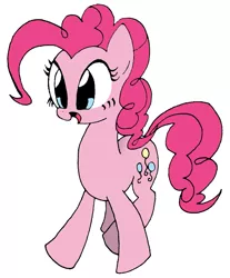 Size: 1251x1510 | Tagged: safe, artist:lemonspark, derpibooru import, pinkie pie, earth pony, pony, cute, diapinkes, female, mare, open mouth, pixiv, simple background, solo, white background