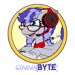 Size: 1080x1080 | Tagged: safe, artist:g1mariomiyamoto, derpibooru import, oc, oc:cinnabyte, unofficial characters only, earth pony, pony, adorkable, cute, dork, earth pony oc, gamer, gaming headphones, glasses, headphones, headset, simple background, smiling, solo, transparent background