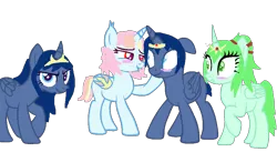 Size: 1024x561 | Tagged: safe, artist:pinkmermaid70, derpibooru import, oc, oc:miranda, ponified, alicorn, bat pony, bat pony alicorn, pony, barely pony related, base used, bat wings, blushing, crown, fire emblem, horn, jewelry, lucina, marth, regalia, shipping, simple background, tiki, transparent background, wings