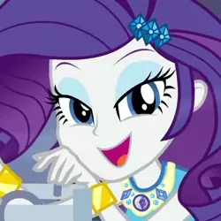 Size: 480x480 | Tagged: safe, derpibooru import, screencap, rarity, equestria girls, equestria girls series, holidays unwrapped, street chic, spoiler:eqg series (season 2), cropped, looking at you, solo