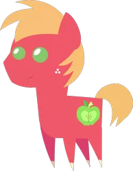 Size: 1520x1958 | Tagged: safe, artist:estories, derpibooru import, edit, editor:slayerbvc, big macintosh, earth pony, pony, accessory-less edit, cropped, male, missing accessory, pointy ponies, simple background, smiling, solo, stallion, transparent background, vector