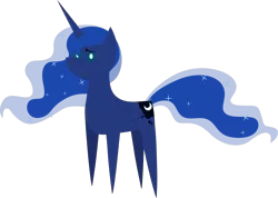 Size: 4881x3485 | Tagged: safe, artist:estories, derpibooru import, edit, editor:slayerbvc, princess luna, alicorn, pony, accessory-less edit, cropped, female, mare, missing accessory, pointy ponies, simple background, smiling, solo, transparent background