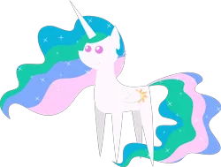 Size: 4747x3585 | Tagged: safe, artist:estories, derpibooru import, edit, editor:slayerbvc, princess celestia, alicorn, pony, accessory-less edit, cropped, female, mare, missing accessory, pointy ponies, simple background, solo, transparent background, vector