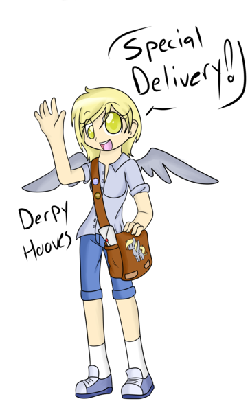 Size: 2975x4900 | Tagged: artist:applejack-lover-fan, derpibooru import, derpy hooves, human, humanized, mailmare, safe, simple background, solo, transparent background