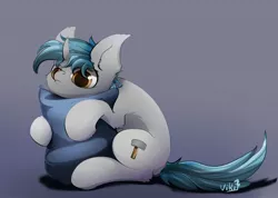 Size: 1600x1136 | Tagged: safe, artist:mithriss, derpibooru import, oc, unofficial characters only, pony, unicorn, abstract background, cute, frown, gradient background, hug, pillow, pillow hug, sitting, solo