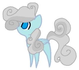 Size: 267x239 | Tagged: safe, anonymous artist, derpibooru import, oc, oc:heavy rain, unofficial characters only, pegasus, pony, fanfic:to be a wonderbolt, background pony, blank flank, blue eyes, cloudy mane, commissioner:genki, concept art, cumulonimbus mane, fanfic art, fanfic character, pegasus oc, simple background, sky blue coat, solo, swirly mane, transparent background, weather control pegasi, wings