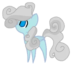 Size: 267x239 | Tagged: safe, anonymous artist, derpibooru import, oc, oc:heavy rain, unofficial characters only, pegasus, pony, fanfic:to be a wonderbolt, background pony, blank flank, blue eyes, cloudy mane, commissioner:genki, concept art, cumulonimbus mane, fanfic art, fanfic character, pegasus oc, simple background, sky blue coat, solo, swirly mane, transparent background, weather control pegasi, wings