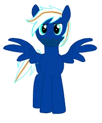 Size: 1158x1392 | Tagged: safe, artist:lukington17, derpibooru import, oc, oc:electric blue, unofficial characters only, pegasus, pony, 2020 community collab, derpibooru community collaboration, looking at you, male, photo, simple background, solo, transparent background, wings