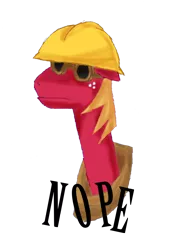 Size: 900x1279 | Tagged: safe, derpibooru import, big macintosh, earth pony, pony, cap, engineer, exploitable meme, glasses, hat, long neck, male, meme, nope, nope.avi, simple background, solo, stallion, team fortress 2, transparent background