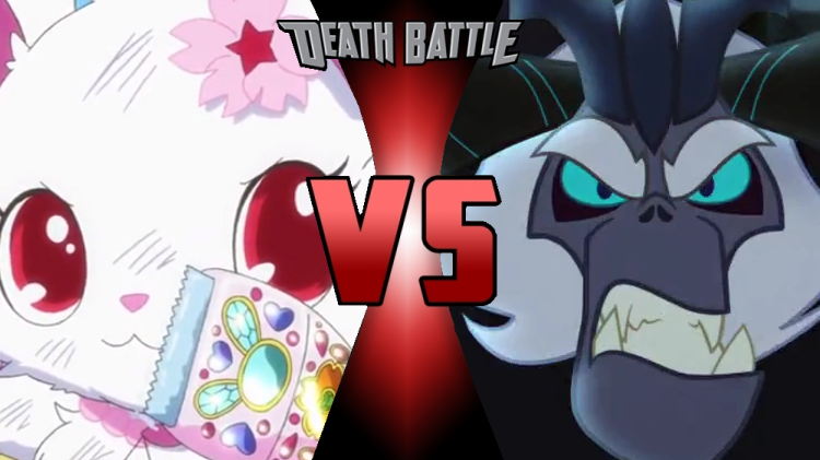 Size: 750x421 | Tagged: angry, animal, anime, artist:mega-poneo, crossover, death battle, derpibooru import, exploitable meme, female, jewelpet, male, mega poneo strikes again, meme, my little pony: the movie, rabbit, ruby (jewelpet), safe, sanrio, sega, shears, storm king