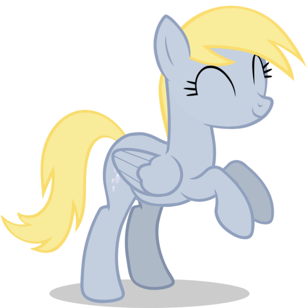 Size: 1280x1280 | Tagged: safe, artist:elibrony, derpibooru import, derpy hooves, pegasus, pony, eyes closed, female, inkscape, mare, rearing, simple background, solo, transparent background, vector