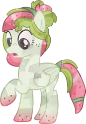 Size: 1280x1851 | Tagged: safe, artist:pilot231, derpibooru import, oc, oc:watermelana, unofficial characters only, crystal pony, pegasus, pony, crystallized, female, freckles, gradient hooves, gradient mane, mare, pegasus oc, simple background, solo, transparent background, vector, wings