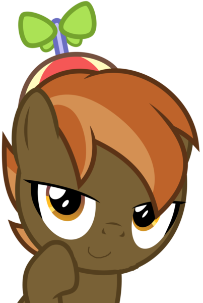 Size: 732x1091 | Tagged: safe, artist:lahirien, derpibooru import, edit, editor:undeadponysoldier, button mash, earth pony, pony, bedroom eyes, buttonbetes, colt, cute, foal, hat, looking at you, male, propeller hat, simple background, smiling, solo, stupid sexy button, transparent background, vector