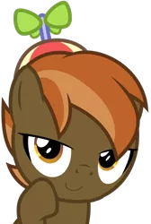 Size: 732x1091 | Tagged: safe, artist:lahirien, derpibooru import, edit, editor:undeadponysoldier, button mash, earth pony, pony, bedroom eyes, buttonbetes, colt, cute, foal, hat, looking at you, male, propeller hat, simple background, smiling, solo, stupid sexy button, transparent background, vector