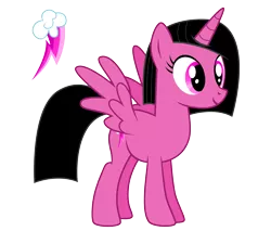 Size: 5000x4500 | Tagged: safe, artist:northernthestar, derpibooru import, oc, oc:pink rainboom, alicorn, pony, absurd resolution, alicorn oc, female, horn, mare, recolor, simple background, solo, transparent background, wings