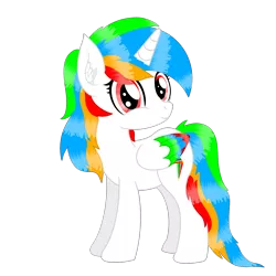 Size: 2000x2000 | Tagged: safe, artist:poncutes, derpibooru import, oc, oc:poncutes, unofficial characters only, alicorn, pony, 2020 community collab, derpibooru community collaboration, alicorn oc, cute, female, horn, looking at you, simple background, smiling, solo, standing, transparent background, wings