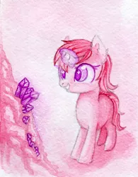 Size: 2059x2635 | Tagged: amethyst star, artist:0okami-0ni, derpibooru import, female, filly, gem, huevember, safe, solo, traditional art