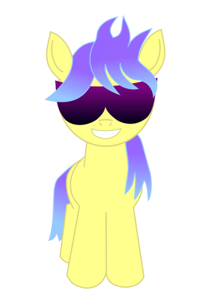 Size: 794x1123 | Tagged: safe, artist:pwnypony db, derpibooru import, oc, unofficial characters only, earth pony, pony, 2020 community collab, derpibooru community collaboration, .svg available, gradient mane, male, ponysona, simple background, smiling, solo, sunglasses, svg, transparent background, vector