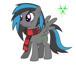 Size: 4500x4000 | Tagged: safe, artist:northernthestar, derpibooru import, oc, oc:corrode, pegasus, pony, absurd resolution, clothes, female, mare, scarf, simple background, solo, transparent background