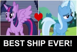 Size: 828x564 | Tagged: alicorn, best ship, derpibooru import, edit, edited screencap, female, lesbian, safe, screencap, shipping, shipping domino, trixie, twilight sparkle, twilight sparkle (alicorn), twixie