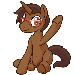 Size: 1600x1600 | Tagged: safe, artist:darkdoomer, derpibooru import, oc, oc:codebreaker, pony, unicorn, 2020 community collab, derpibooru community collaboration, computer, glasses, male, simple background, solo, transparent background