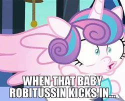 Size: 960x774 | Tagged: artist:capt. silver spur, caption, cropped, derpibooru import, edit, edited screencap, faic, image macro, implied drug use, meme, princess flurry heart, safe, screencap, shining armor, solo focus, text, the crystalling