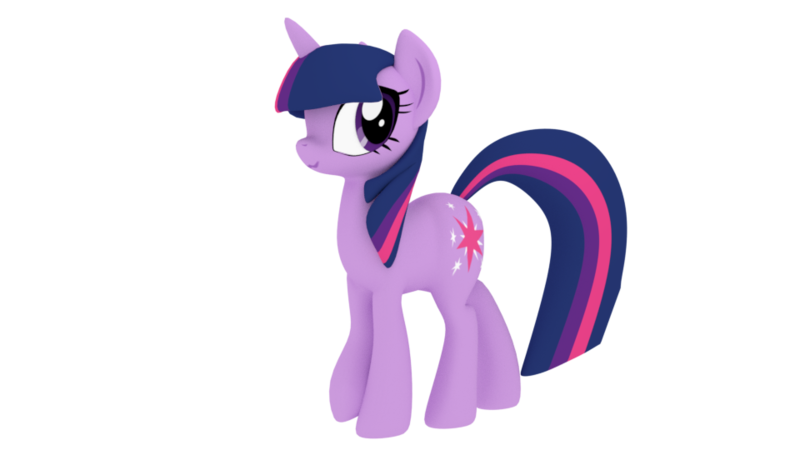 Size: 960x540 | Tagged: safe, artist:mint spring, derpibooru import, twilight sparkle, unicorn, 3d, simple background, solo, transparent background, unicorn twilight