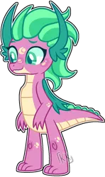 Size: 776x1311 | Tagged: artist:kurosawakuro, base used, derpibooru import, dragon, oc, offspring, parent:smolder, parent:spike, parents:spolder, safe, simple background, solo, transparent background