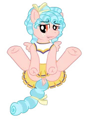 Size: 4096x6000 | Tagged: suggestive, alternate version, artist:poniidesu, derpibooru import, cozy glow, pegasus, pony, /mlp/, absurd resolution, bow, butt, cheerleader, cheerleader cozy glow, cheerleader outfit, clothes, cozy glutes, cozybetes, cute, dock, eyebrows, female, filly, foal, freckles, frog (hoof), implied foalcon, plot, simple background, solo, transparent background, underhoof, wings