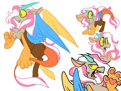 Size: 512x386 | Tagged: artist:00theinkjester00, child, crying, derpibooru import, draconequus, draconequus oc, expressions, hybrid, interspecies offspring, male, oc, oc:disarray, offspring, parent:discord, parent:fluttershy, parents:discoshy, safe, simple background, solo, unofficial characters only, white background