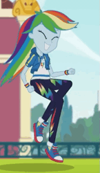 Size: 297x511 | Tagged: safe, derpibooru import, screencap, rainbow dash, equestria girls, equestria girls series, stressed in show, stressed in show: rainbow dash, spoiler:eqg series (season 2), animated, choose rainbow dash, choose your own ending (season 1), clothes, converse, cropped, cute, dashabetes, geode of super speed, gif, happy, magical geodes, majestic as fuck, shoes, smiling, sneakers, solo