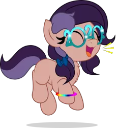 Size: 800x870 | Tagged: safe, artist:jhayarr23, derpibooru import, oc, oc:lavender adagio, earth pony, pony, 2020 glasses, cute, female, filly, glasses, happy, show accurate, simple background, solo, transparent background