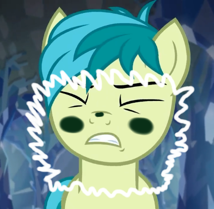 Size: 426x417 | Tagged: safe, derpibooru import, edit, edited screencap, editor:silverstreamfan999, screencap, sandbar, earth pony, pony, what lies beneath, blushing, breaking the fourth wall, cropped, fourth wall, invisible wall, pressed against screen, pressing, solo