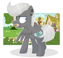 Size: 1482x1364 | Tagged: safe, artist:rerorir, derpibooru import, oc, unofficial characters only, pegasus, pony, base used, male, solo, stallion, windmill