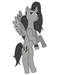 Size: 1000x1250 | Tagged: safe, artist:costello336, derpibooru import, oc, pegasus, pony, flying, monochrome, simple background, solo, transparent background