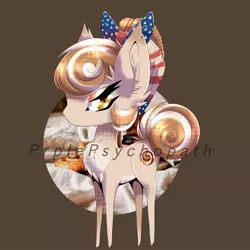 Size: 2048x2048 | Tagged: safe, artist:prplepsychopath, derpibooru import, oc, oc:cinnamon spangled, unofficial characters only, earth pony, pony, bandana, chest fluff, chibi, commission, cute, female, mare