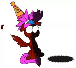 Size: 4040x3607 | Tagged: safe, artist:rainbowbacon, derpibooru import, oc, oc:rainbowbacon, pegasus, pony, 2020, hat, new years eve, party hat, pegasus oc, solo, wings