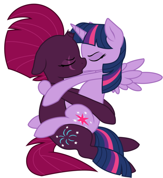 Size: 6365x6950 | Tagged: safe, alternate version, artist:ejlightning007arts, artist:lullabyprince, derpibooru import, tempest shadow, twilight sparkle, twilight sparkle (alicorn), alicorn, pony, unicorn, base used, broken horn, cutie mark, eye scar, eyes closed, female, fireworks, horn, kissing, lesbian, scar, shipping, simple background, sitting, tempestlight, transparent background, vector, wings