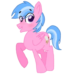 Size: 3200x3200 | Tagged: safe, artist:daylightsketch, derpibooru import, edit, editor:ciaran, oc, oc:daylight sketch, unofficial characters only, pegasus, pony, 2020 community collab, derpibooru community collaboration, digital art, grin, ibispaint x, male, pegasus oc, raised hoof, simple background, smiling, solo, stallion, transparent background, wings