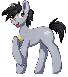 Size: 2450x2800 | Tagged: safe, artist:floralshitpost, derpibooru import, oc, oc:funny sun, unofficial characters only, earth pony, pony, 2020 community collab, derpibooru community collaboration, commission, jewelry, male, necklace, open mouth, pendant, simple background, solo, stallion, transparent background