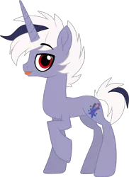 Size: 1723x2362 | Tagged: safe, artist:galacticflashd, derpibooru import, oc, oc:galacticflash, unofficial characters only, pony, unicorn, 2020 community collab, derpibooru community collaboration, cutie mark, male, simple background, solo, stallion, tongue out, transparent background