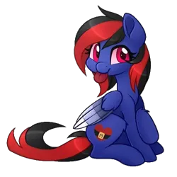 Size: 500x500 | Tagged: safe, artist:woomykitty, derpibooru import, oc, oc:mistic spirit, unofficial characters only, cyborg, pegasus, :p, cute, cybernetic eyes, cybernetic pony, cybernetic wing, cybernetic wings, prosthetic eye, prosthetics, simple background, tongue out, transparent background, wings