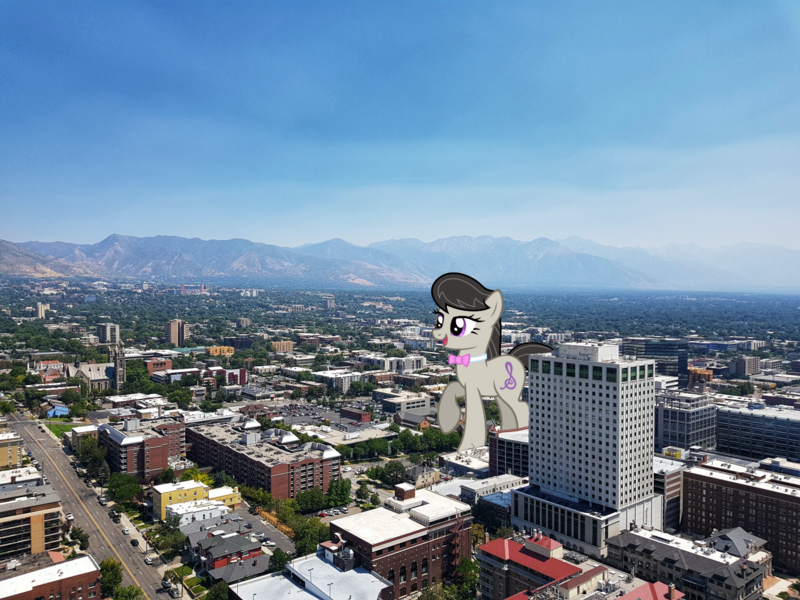 Size: 1400x1050 | Tagged: safe, derpibooru import, octavia melody, pony, austin, building, city, female, giant pony, giantess, highrise ponies, irl, macro, mega giant, mega octavia, photo, ponies in real life, texas