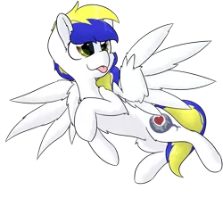 Size: 2834x2834 | Tagged: safe, artist:jubyskylines, derpibooru import, oc, oc:juby skylines, unofficial characters only, pegasus, pony, 2020 community collab, derpibooru community collaboration, flying, simple background, solo, tongue out, transparent background