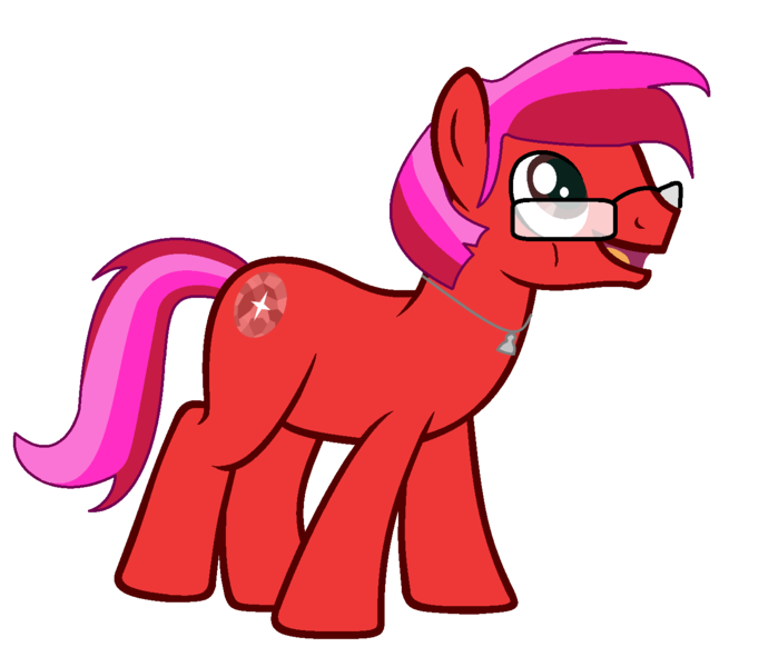 Size: 1416x1216 | Tagged: safe, artist:ngthanhphong, derpibooru import, oc, oc:ruby star, unofficial characters only, earth pony, 2020 community collab, derpibooru community collaboration, glasses, jewelry, male, necklace, scar, simple background, solo, stallion, transparent background