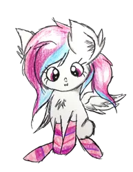 Size: 2648x3425 | Tagged: safe, artist:sumi-mlp25, derpibooru import, edit, oc, oc:strawberry breeze, unofficial characters only, pegasus, pony, 2020 community collab, derpibooru community collaboration, clothes, simple background, sitting, socks, solo, striped socks, traditional art, transparent background