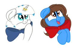 Size: 400x300 | Tagged: safe, artist:swivel starsong, artist:xxxdavid09xxx, derpibooru import, part of a set, oc, oc:bleona, unofficial characters only, pegasus, unicorn, be the gift, bowtie, female, jewelry, male, mare, oc x oc, ring, shipping, simple background, stallion, transparent background